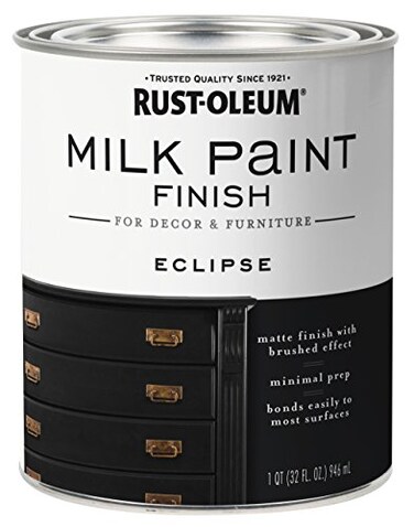 Rust-Oleum RustOleum Eclipse Milk Paint Finish Decor and Furniture Applications Matte Finish Brushed Effect Minimal Prep Needed No Primers Required Easy Clean Up Quart