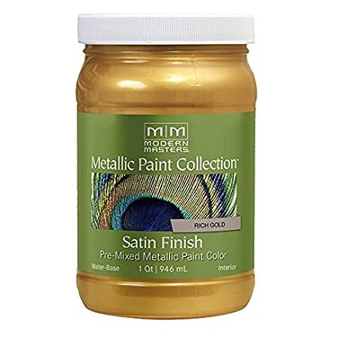 Modern Masters qt ME701 Rich Gold Metallic Paint Collection Satin WaterBased Decorative Metallic Paint
