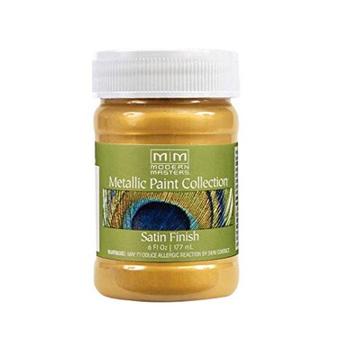 Modern Masters 6 oz ME658 Gold Rush Metallic Paint Collection Satin WaterBased Decorative Metallic Paint