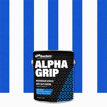 Slip Doctors Alpha Grip NonSlip Paint for Concrete Asphalt NonSkid Coating Ideal for Striping Parking Lots Playgrounds Pavements Safety Blue Quart