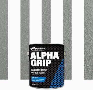 Slip Doctors Alpha Grip NonSlip Paint for Concrete Asphalt NonSkid Coating Ideal for Striping Parking Lots Playgrounds Pavements Light Gray Quart