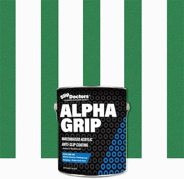 Slip Doctors Alpha Grip NonSlip Paint for Concrete Asphalt NonSkid Coating Ideal for Striping Parking Lots Playgrounds Pavements Tennis Green Quart