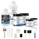 GLAINTE Black Marble Countertop Paint Kit Epoxy Countertop Refinishing Paint Kit Kitchen Bathroom Coating For Marble Granite Formica Laminate Cover 38 SqFt