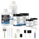 GLAINTE Black Marble Countertop Paint Kit Epoxy Countertop Refinishing Paint Kit Kitchen Bathroom Coating For Marble Granite Formica Laminate Cover 38 SqFt