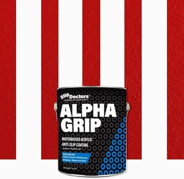 Slip Doctors Alpha Grip NonSlip Paint for Concrete Asphalt NonSkid Coating Ideal for Striping Parking Lots Playgrounds Pavements Red Quart