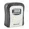 GIVERARE Key Lock Box 4Digit Combination Lockbox Aluminum Alloy Metal Waterproof Wall Mount Outdoor Key Hider Resettable Safe Security Password Box with Mounting Kit Dustproof CoverGrey