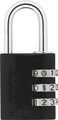ABUS 14530 NonTSA Combination Lock for Hard Cases Luggage Resettable Black