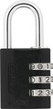ABUS 14530 NonTSA Combination Lock for Hard Cases Luggage Resettable Black