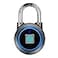 MEGAFEIS Fingerprint Padlock Bluetooth Lock Mobile APP Smart Padlock with Keyless Biometric Water Resistant Suitable for Gym Sports Bike School Fence and StorageBlue