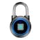 MEGAFEIS Fingerprint Padlock Bluetooth Lock Mobile APP Smart Padlock with Keyless Biometric Water Resistant Suitable for Gym Sports Bike School Fence and StorageBlue