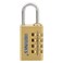 BRINKS 30mm Solid Brass 4Dial Resettable Padlock Chrome Plated With Hardened Steel Shackle