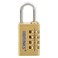 BRINKS 30mm Solid Brass 4Dial Resettable Padlock Chrome Plated With Hardened Steel Shackle
