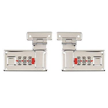 L&Atilde;&ldquo;VFEIFAN 2pcs Tool Box Hasp Luggage Suitcase Hasps with Combination Lock Replacement 3 Digit Combination Silver