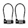 NBYT Steel Cable Rope 4Digit Combination Padlock Cabinet Door Handle 316 inch Diameter 7 inch Length Suitable for Locking File Storage Wardrobes Small Sheds Pet Doors Black
