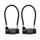 NBYT Steel Cable Rope 4Digit Combination Padlock Cabinet Door Handle 316 inch Diameter 7 inch Length Suitable for Locking File Storage Wardrobes Small Sheds Pet Doors Black