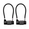 NBYT Steel Cable Rope 4Digit Combination Padlock Cabinet Door Handle 316 inch Diameter 7 inch Length Suitable for Locking File Storage Wardrobes Small Sheds Pet Doors Black