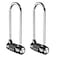 KeeKit 5 Digit Combination Padlock 465 Inch Long Shackle Resettable Padlock Lengthened Gym Lock Waterproof for School Employee Gym Sports Locker Gate Toolbox Case Fence Black 2 Pack