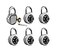 DuoTyga Padlock 6 Pack Combination Key Black Lock for Toolbox School Gym Locker Employee Case Stainless Steel