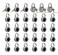 DuoTyga Combination Padlock with Key 30 Pack 12 Keyed Alike Matching Key Combination Locker Lock for Toolbox School and Gym Locker Employee and Case Black