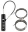 Tcyoatoa Combination Cable Lock with 3 Interchangeable Steel Braided Cables Security Cable Lock for Small Bikes File Cabinets Luggage Fence Refrigerator Door Black