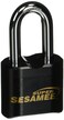 CCL Security Products Sesamee K637 4 Dial Bottom Resettable Combination Brass Padlock with 2Inch Shackle and 10000 Potential Combinations