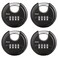 DAYGOS Combination Disc Padlocks for Outdoor Heavy Duty 4 Digit Code Lock Combo Lock for Storage UnitGateFenceTrailer4PCSBlack