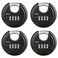 DAYGOS Combination Disc Padlocks for Outdoor Heavy Duty 4 Digit Code Lock Combo Lock for Storage UnitGateFenceTrailer4PCSBlack