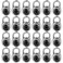 LQYN Combination Lock Standard Dial Combination Lock Pack of 24 Black Turnplate 2 in Wide Fixed Three Digital Combination for School Gym Locker Toolbox Gate