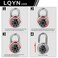 LQYN Combination Lock Standard Dial Combination Lock Pack of 24 Black Turnplate 2 in Wide Fixed Three Digital Combination for School Gym Locker Toolbox Gate