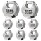 HOX Combination Lock 4 Digit Disc Padlock with 38 Inch Hardened Steel Shackle 234 Inch Wide Body Keyless Heavy Duty Combo Lock for Hasp Latch Sheds Fences Storage Locker 8 Pack