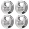 HOX Combination Lock 4 Digit Disc Padlock with 38 Inch Hardened Steel Shackle 234 Inch Wide Body Keyless Heavy Duty Combo Lock for Hasp Latch Sheds Fences Storage Locker 4 Pack