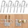 Gisafai 4 Pcs 4 Digit Combination Cabinet Lock U Shaped Code Gym 251 x 46 Inch Adjustable Padlock Metal Long Shackle Lock for Under 06 Width Outdoor College Fences Sports Lockers Gym