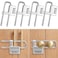 Gisafai 4 Pcs 4 Digit Combination Cabinet Lock U Shaped Code Gym 251 x 46 Inch Adjustable Padlock Metal Long Shackle Lock for Under 06 Width Outdoor College Fences Sports Lockers Gym