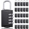 Sadnyy 25 Pcs 4 Digit Combination Locks Combination Padlock Luggage Number Locks Outdoor Waterproof Resettable Padlock for Door Traveling School Gym Locker Suitcases Employee Hasp Storage