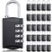 Sadnyy 25 Pcs 4 Digit Combination Locks Combination Padlock Luggage Number Locks Outdoor Waterproof Resettable Padlock for Door Traveling School Gym Locker Suitcases Employee Hasp Storage