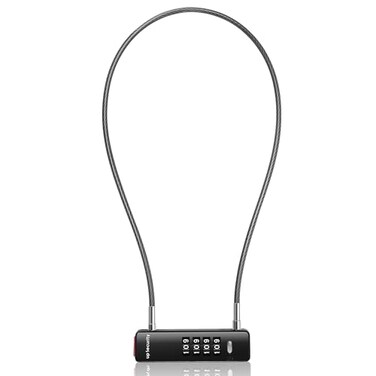 UP Security Combo Cable Bike Lock 4 Digit Combination Lock for Outdoor Fence Gate Luggage Safe Scooter U Cable Lock with Code for Refrigerator Cabinet 23660cm Cable Black