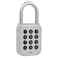 Bouware Smart Padlock Alpha1 HeavyDuty Electronic Padlock Combination Weatherproof Digital Keypad Number Button Locks with Code OutdoorIndoor Use with Upgraded Security Features Silver