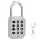 Bouware Smart Padlock Alpha1 HeavyDuty Electronic Padlock Combination Weatherproof Digital Keypad Number Button Locks with Code OutdoorIndoor Use with Upgraded Security Features Silver