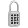 Bouware Smart Padlock Alpha1 HeavyDuty Electronic Padlock Combination Weatherproof Digital Keypad Number Button Locks with Code OutdoorIndoor Use with Upgraded Security Features Silver