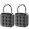 SURPN Combination Lock Combination Lock for Locker Locker Lock Gym Locker Lock High Security Easy to Use for Gym School Travel Outdoor Black2 Pack