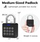 Anweller Fingerprint Gym Locker Lock with Code Keypad Waterproof Gate Locks for Outdoor Fence Keyless Entry Smart Combination Padlock Pad Lock for Locker Storage Unit Shed Pool School