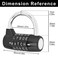 HOJLKLD Gym Locker Lock 5 Letter Word Lock Safety Padlock Combination Lock for School Gym LockerSports LockerFenceToolboxCaseHasp Storage 3 BlackBlueRed