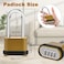 Locilot 4 Pack Long Shackle Combination Padlock 105mm Heavy Duty Combination Locks Outdoor Waterproof Combo Lock for Outdoor Fence Locker Sheds Gym Gate Hasps Golden 4pcs Long Shackle