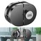 Ranbo Frameless Mechanical Combination Glass Door Lock NoDrill Installation Fits 3812 Thick Tempered Panels Brushed Black Finish for Double Swing Glass Doors Home Commercial Use