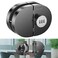 Ranbo Frameless Mechanical Combination Glass Door Lock NoDrill Installation Fits 3812 Thick Tempered Panels Brushed Black Finish for Double Swing Glass Doors Home Commercial Use