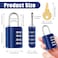 Kenning Combination Padlock 4 Digit Combination Lock with Keys Locker Resetable Security Outdoor Waterproof Gate Lock for School Sports Gym Locker Employee Fence CaseSapphire10 Pcs