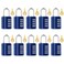 Kenning Combination Padlock 4 Digit Combination Lock with Keys Locker Resetable Security Outdoor Waterproof Gate Lock for School Sports Gym Locker Employee Fence CaseSapphire10 Pcs