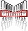 SAFBY Lockout Tagout Locks Loto Safety Padlock Keyed Differently OSHA Loto Safe Padlocks for Lock Out Tag Out Stations and Devices Red NO 110
