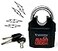 Thunderbolt Alarm Padlock AntiTheft Security Keyed Padlock Lock 110dB decibels Sound Siren
