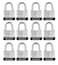 SEDORTI Laminated Steel Padlock Set 114 Wide Body Small Heavy Duty Locker Lock Keyed Alike Padlocks Lock for Gym Locker Luggage Suitcase Baggage Toolbox Case Pack of 12